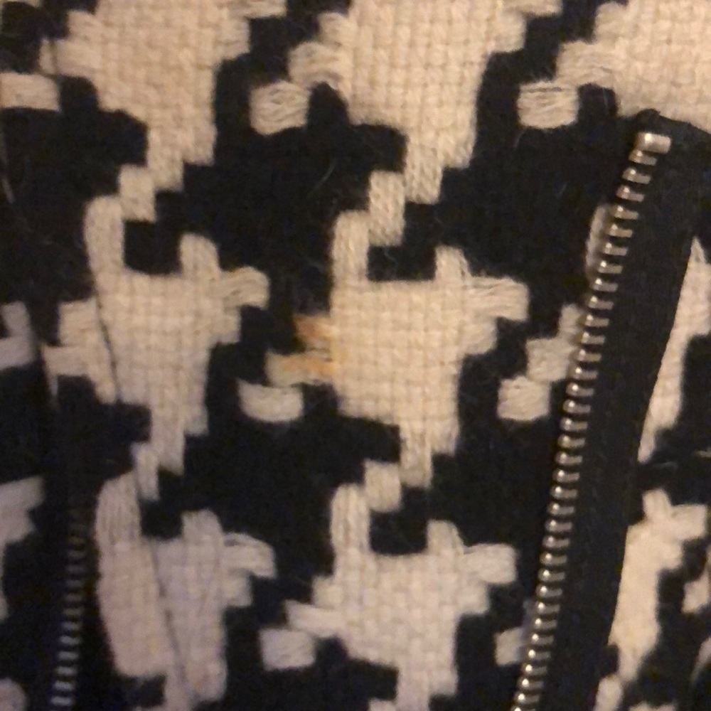 Express Wool Houndstooth Moto Style Jacket - image 6